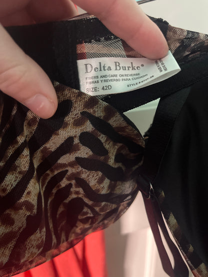 Brown & Black Cheetah Print Bra