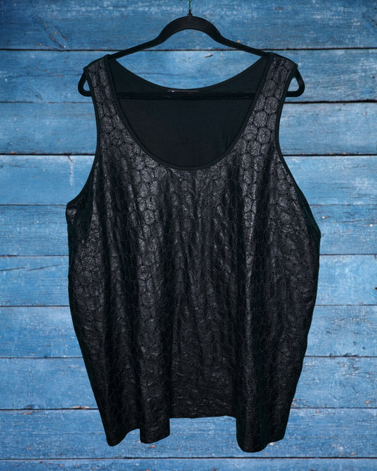 Black Leather Tank Top