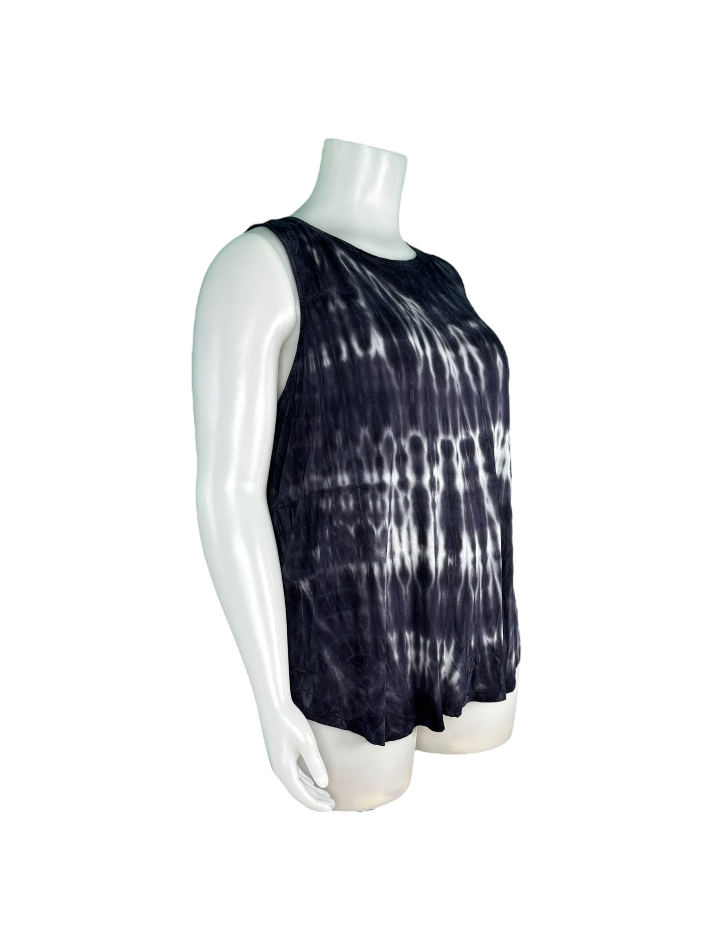 Navy Blue Tie Dye Sleeveless Shirt (XXL)