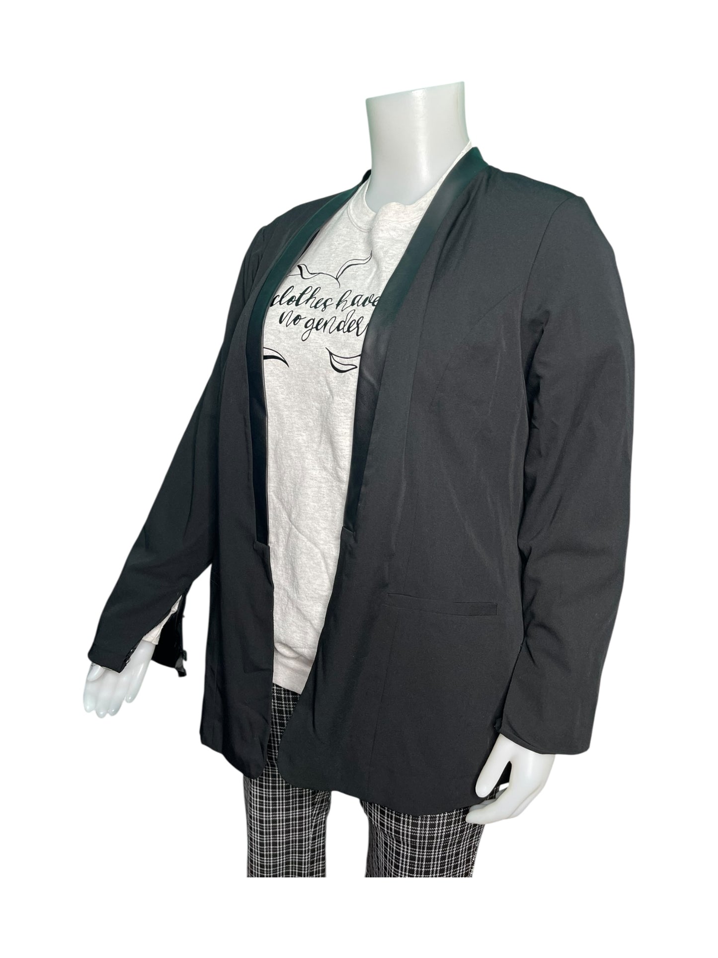 Black w/ Patent Leather detail Blazer