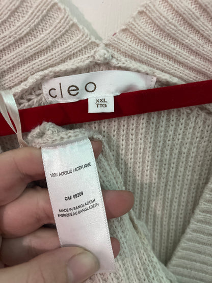 Cream V-Neck Knit Vest