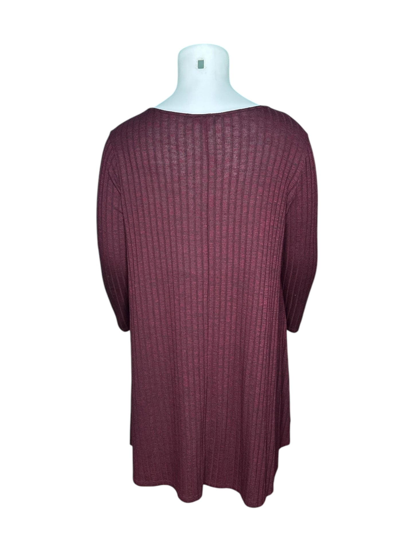 Burgundy Long Sleeve Dress