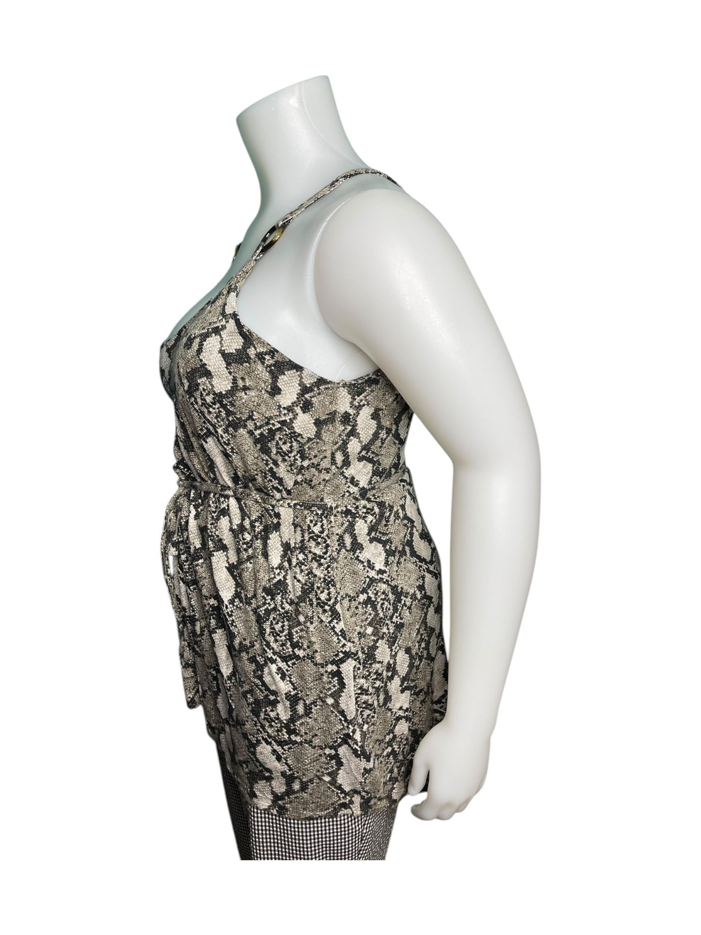 Snake Print Sleeveless Top