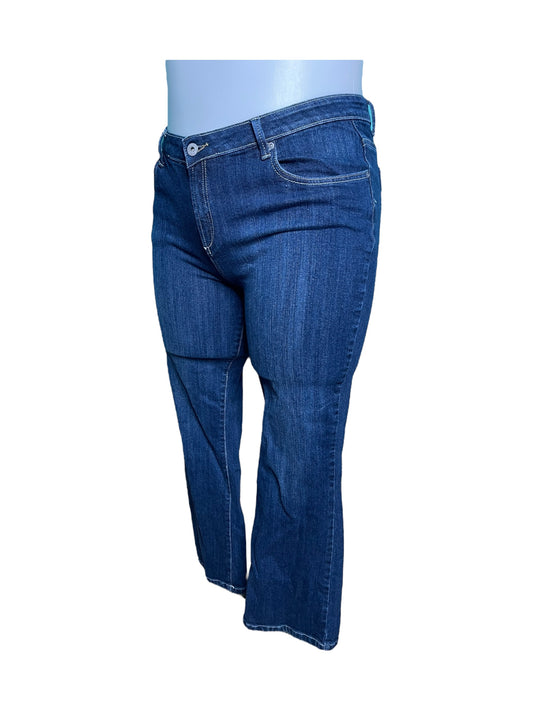 Dark Blue Bell Bottom Jeans