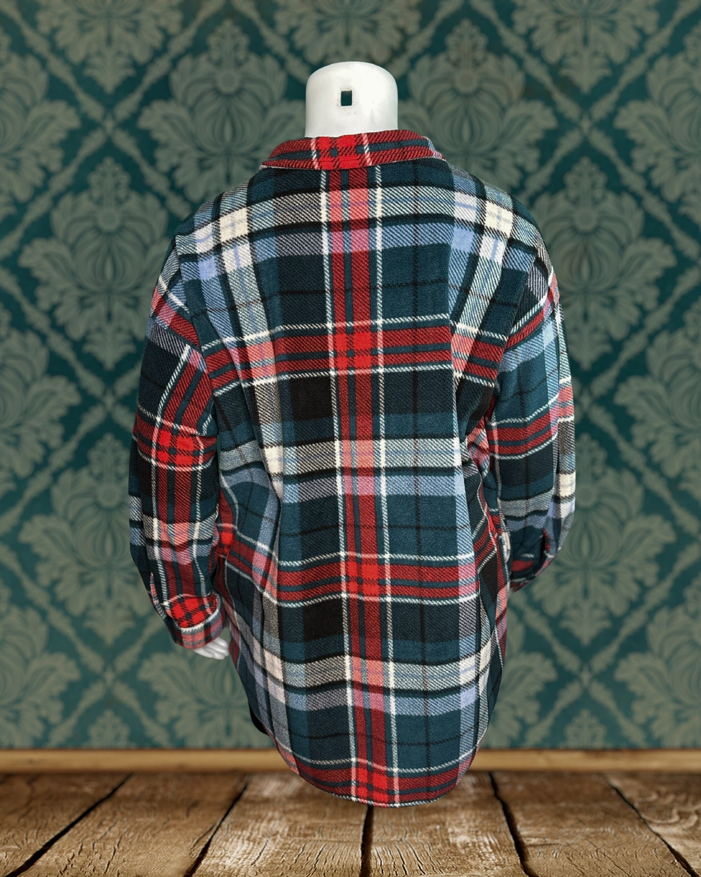 Green, Blue, Red w/ White Plaid Shacket