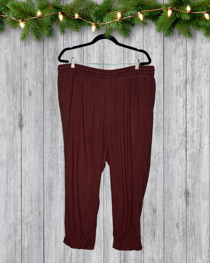 Burgundy Linen Pants
