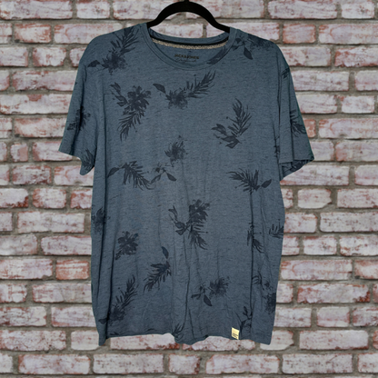 Blue w/ Navy Floral T-Shirt