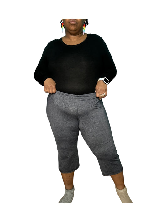 Grey Athletic Crop Leggings