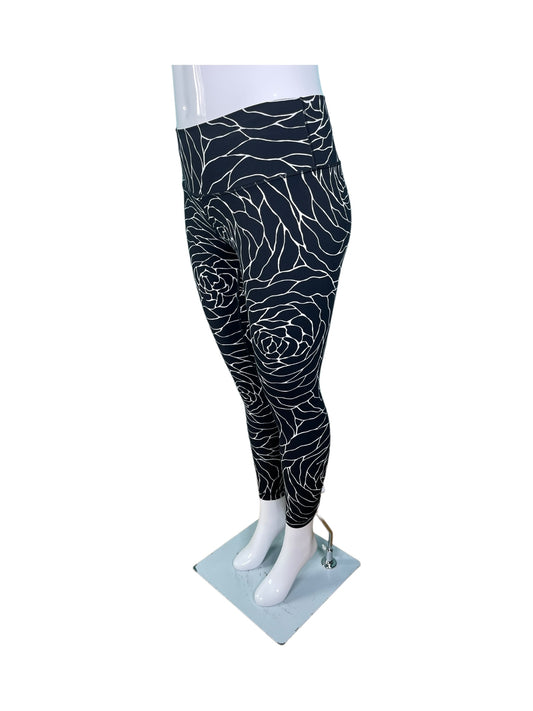 Black & White  Floral Pattern Leggings