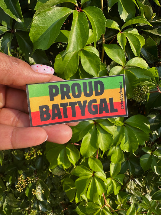 Proud Battygal Black, Red, Yellow and Green Sticker