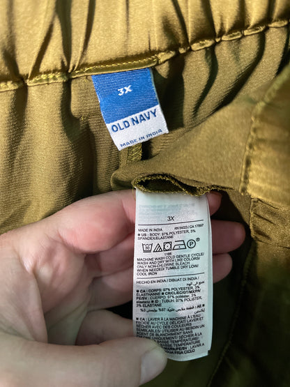 Olive Green Satin Dress Pants