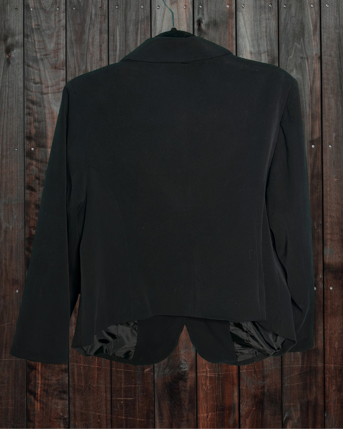 Black One Button Blazer