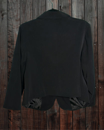 Black One Button Blazer