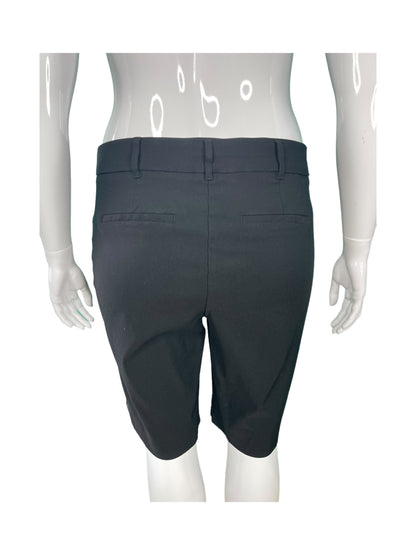 Black Stretchy Knee Length~Dress Shorts (18)