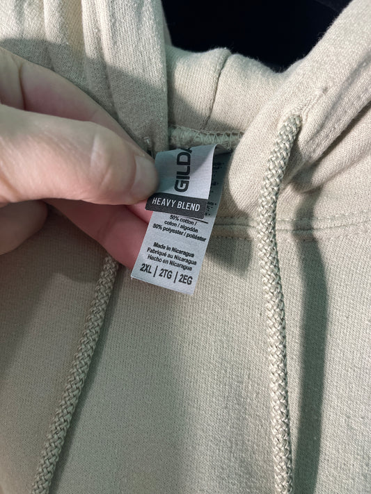 Sand w/ Green FATTY Embroidered Hoodie