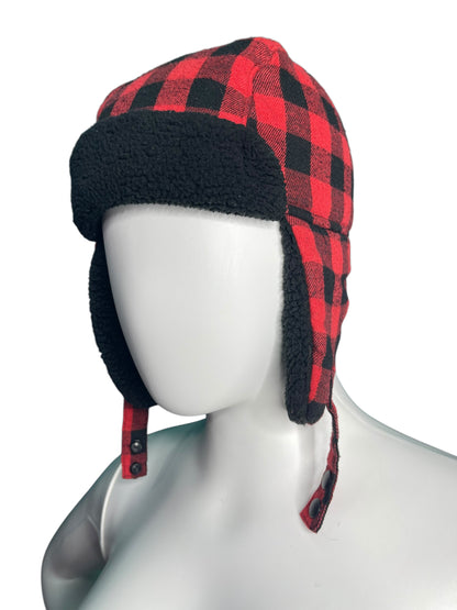 Red Plaid Winter Hat