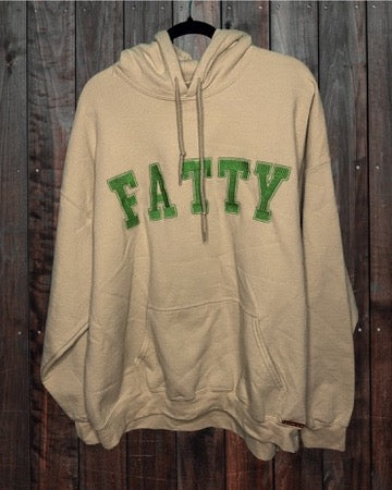 Sand w/ Green FATTY Embroidered Hoodie