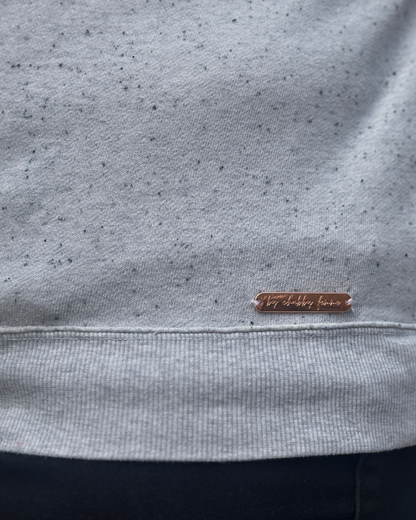 Grey W/ Baby Blue FATTY Embroidered Crewneck Sweatshirt