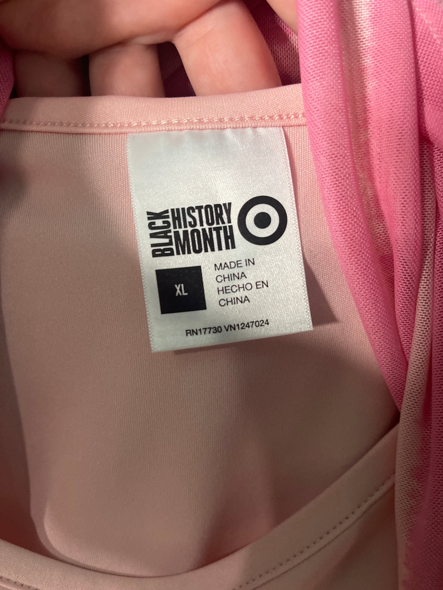 Pink Long sleeved Sheer Turtleneck Shirt