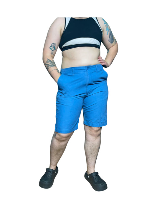 Blue Knee Length Shorts