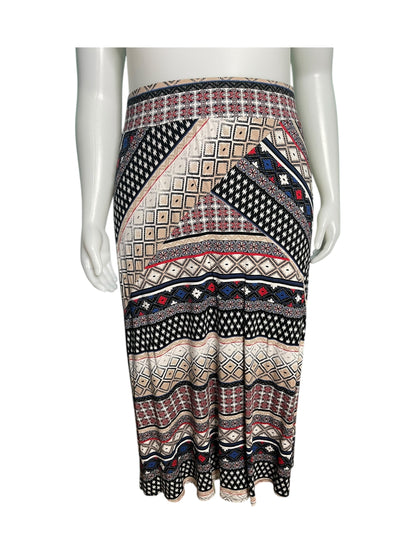 Brown, White, and Black Maxi Skirt