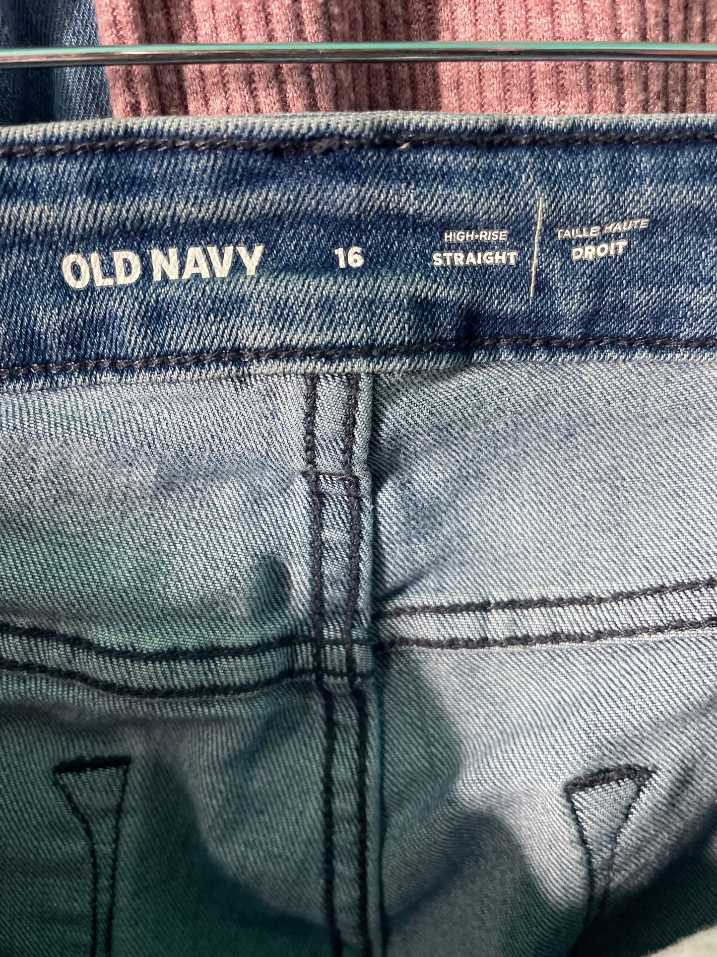 Blue Straight Leg Jeans