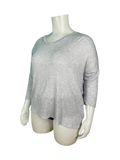 Pale Blue 3/4 Sleeve Backless  Top