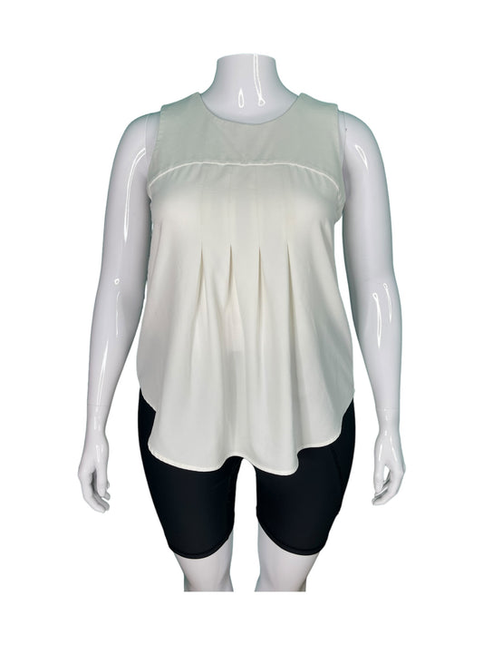 White Sleeveless Blouse