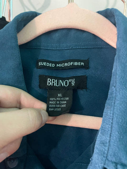 Navy Suede Jacket Shirt