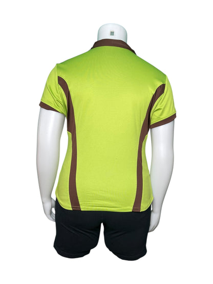 Neon Green and Brown Short Sleeved T-Shirt