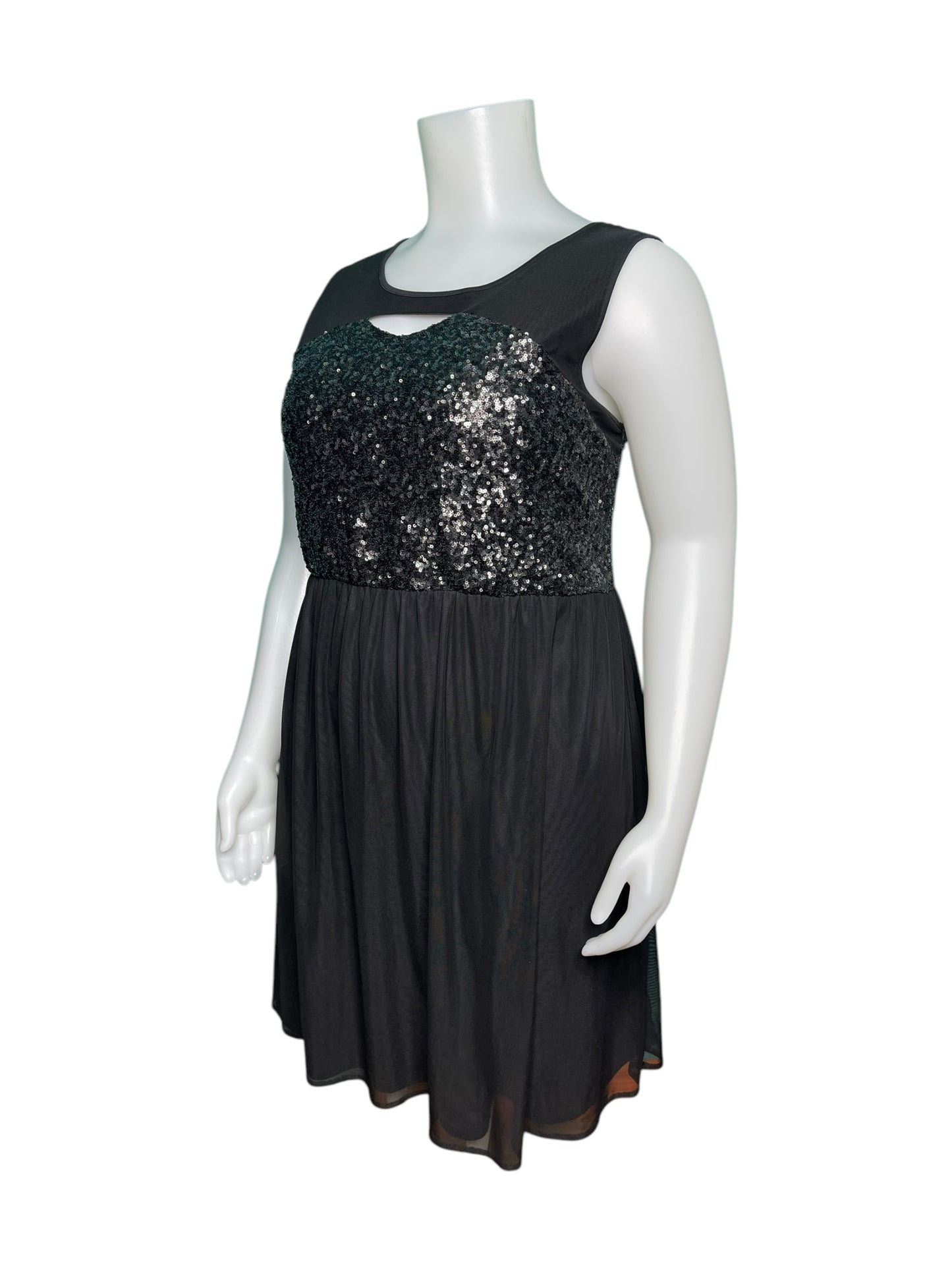 Black Sleeveless Sequin Dress