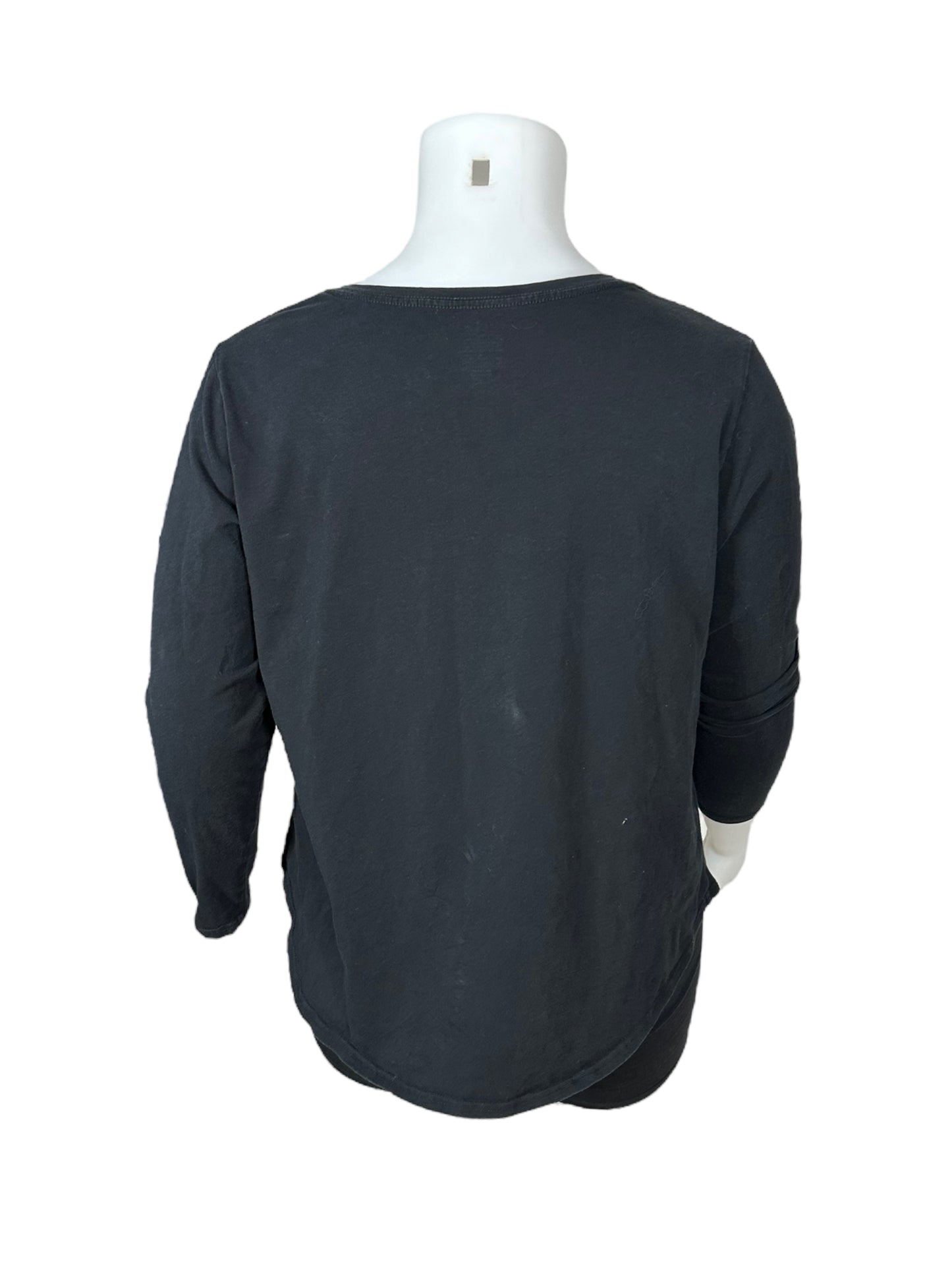 Black V-Neck Long Sleeved Shirt