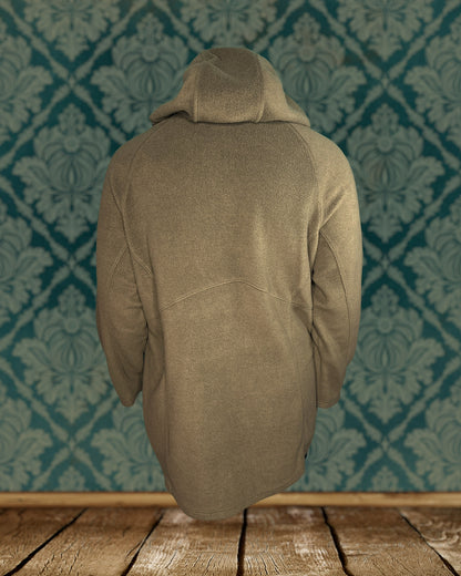 Olive Green Long Sleeved Zippered Hoodie
