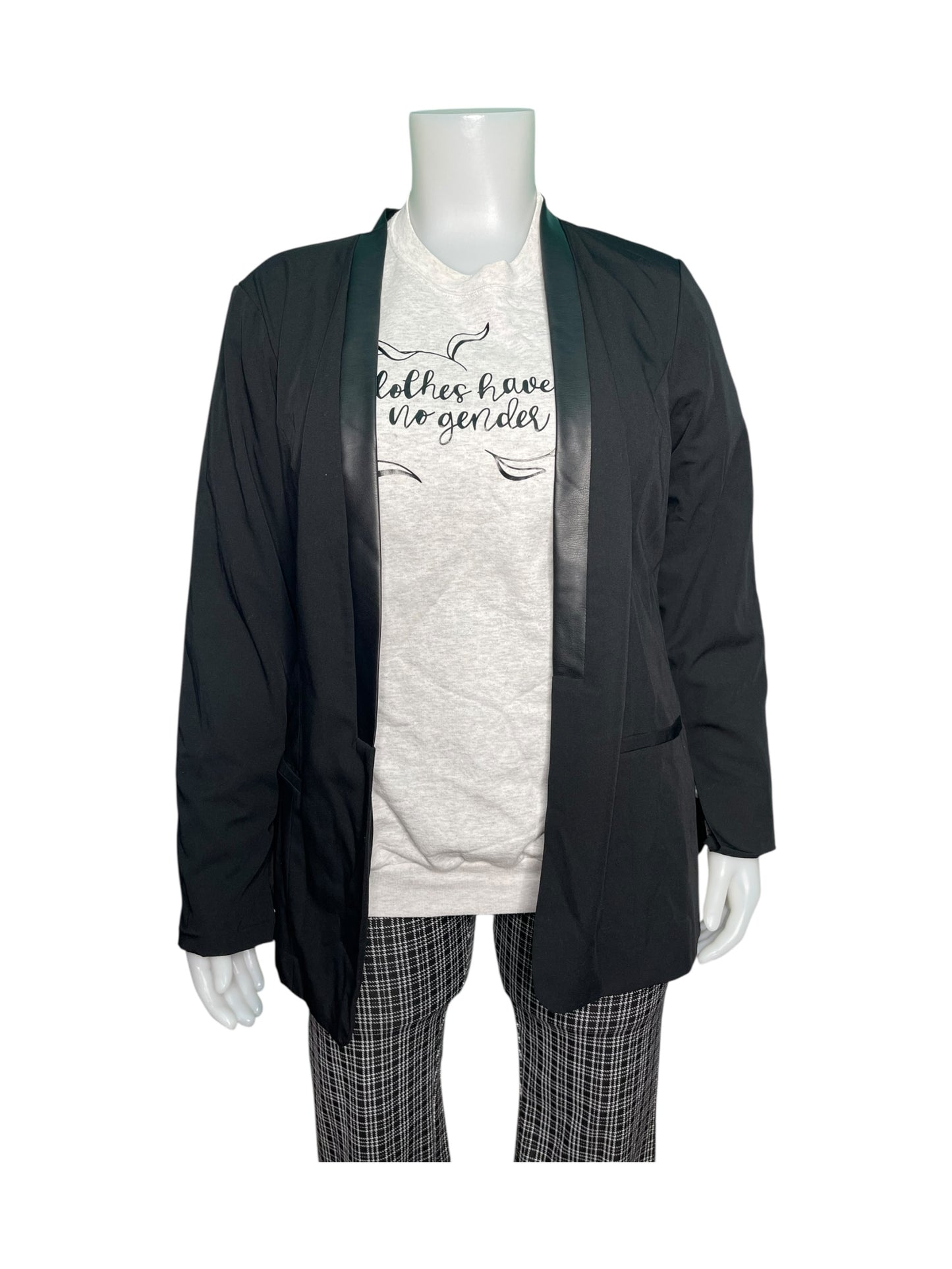 Black w/ Patent Leather detail Blazer