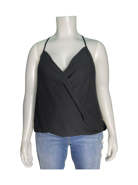Black V-Neck Halter Sleeveless Blouse