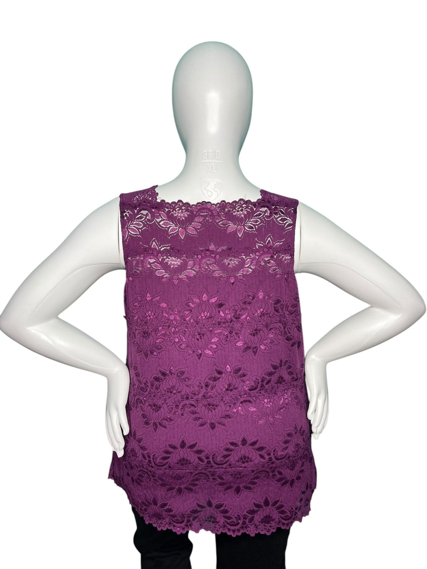 Purple Lace Tank Top