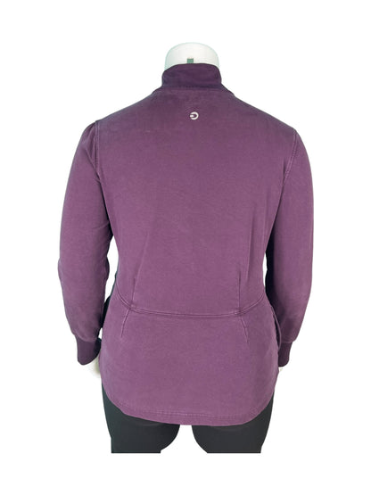 Purple Long Sleeved Zipper Sweater