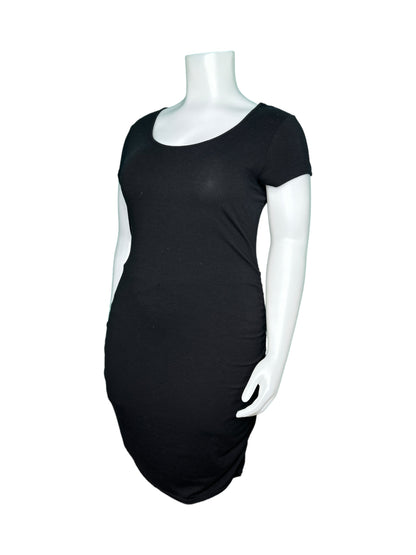 Black Bodycon Short-Sleeved Dress