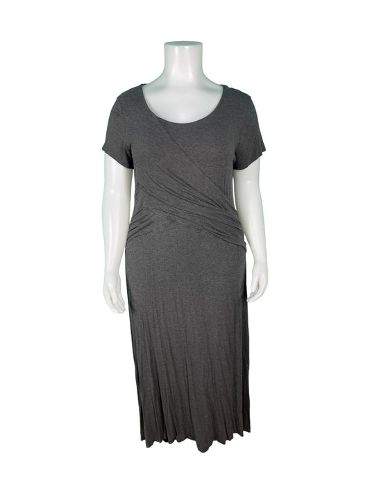 Grey Short Sleeve Maxi Dress