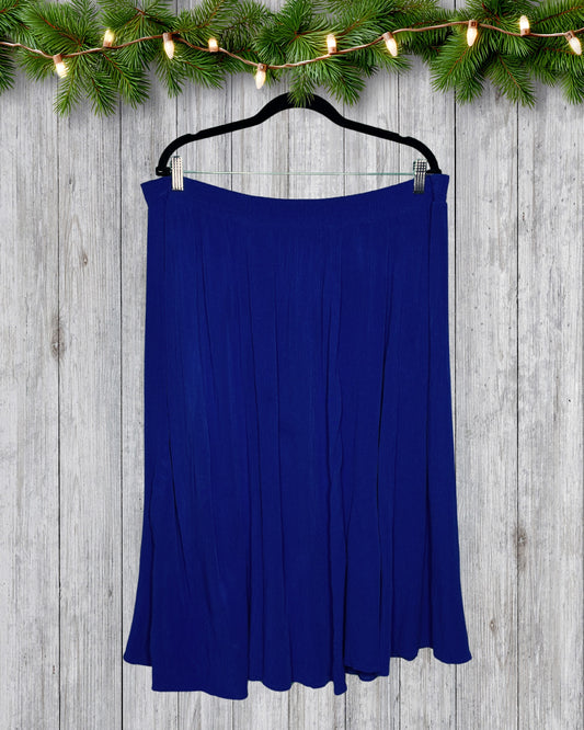Royal Blue Knee Length Skirt
