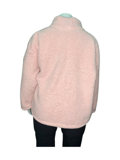 Pink Fluffy Long Sleeve Sweater