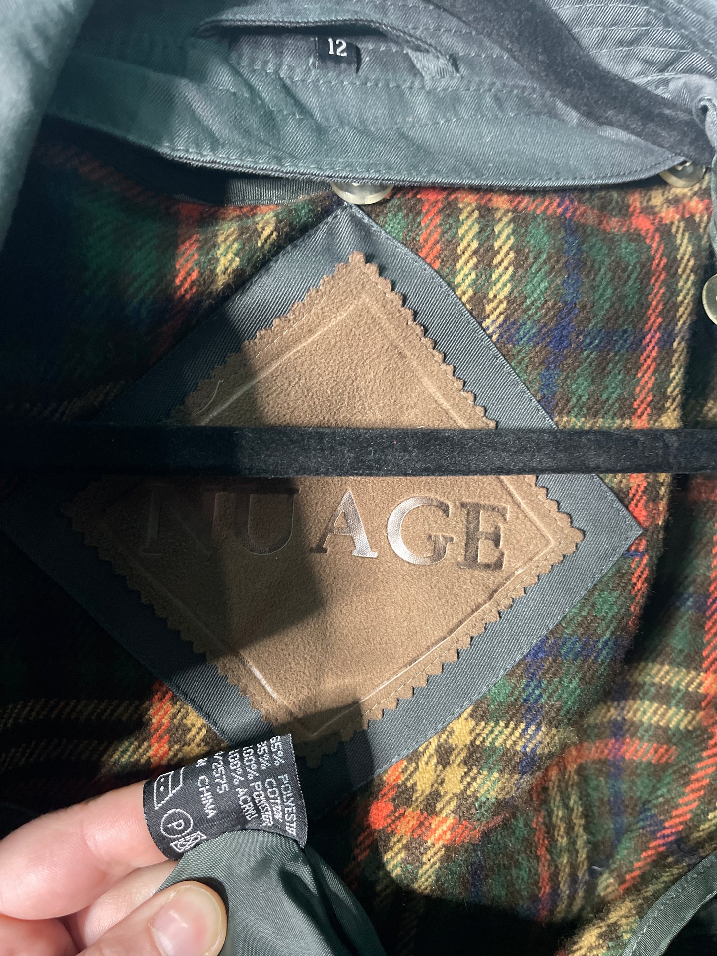 Dark Grey Button up Trench Coat