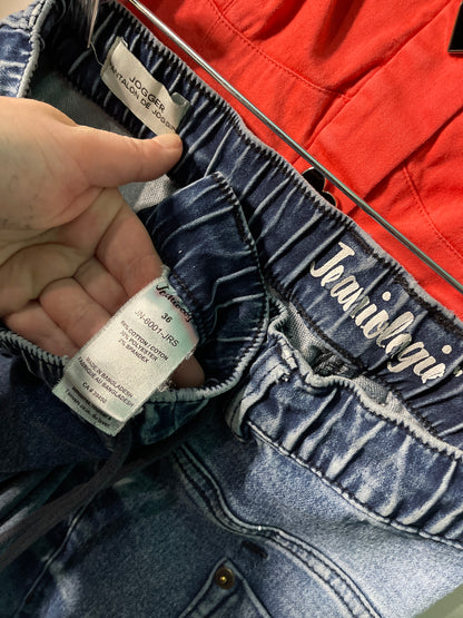 Blue Distressed Joggers