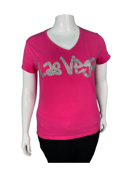 Hot Pink Las Vegas Graphic T-Shirt