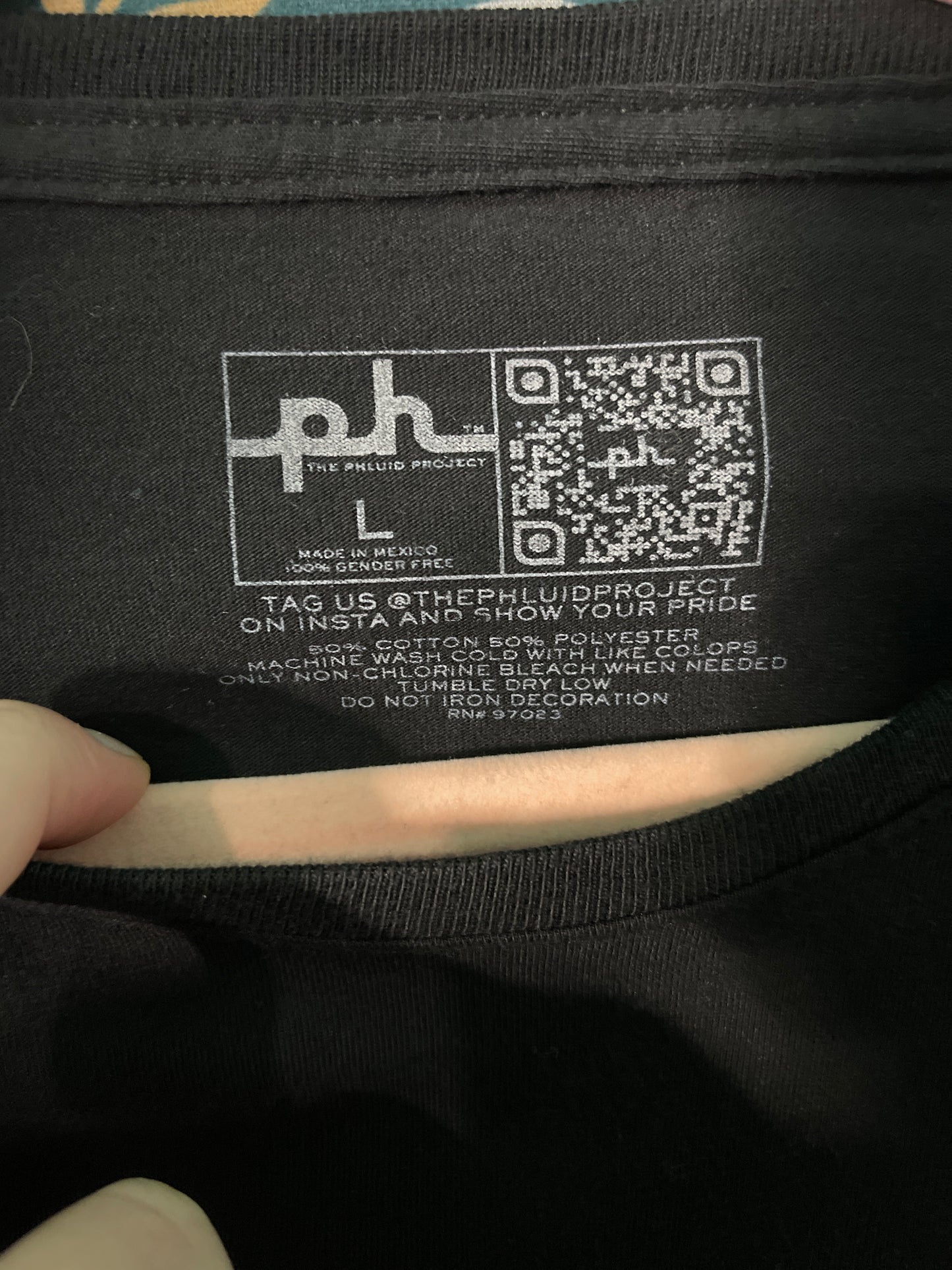 Black " Born to Love" Rainbow Graphic T-Shirt