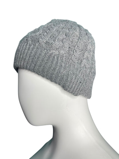 Grey Bluetooth Cable Knit Toque