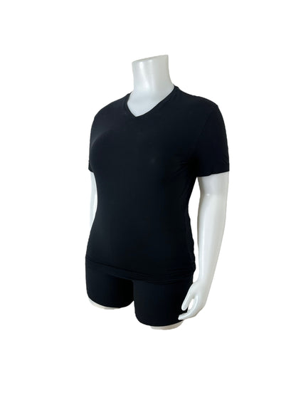 Black Basic V-Neck T-Shirt