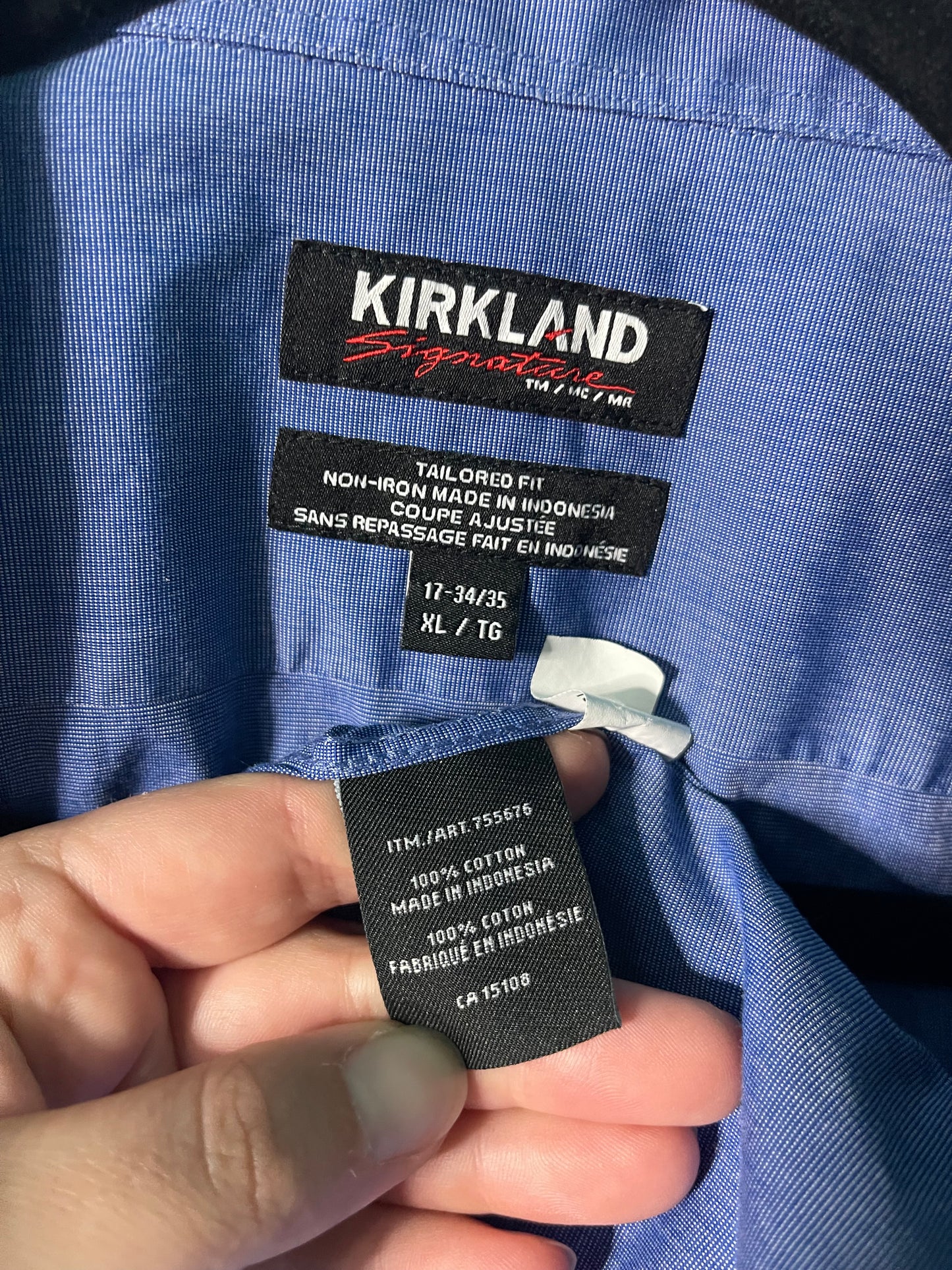 Blue Long Sleeved Button up Shirt