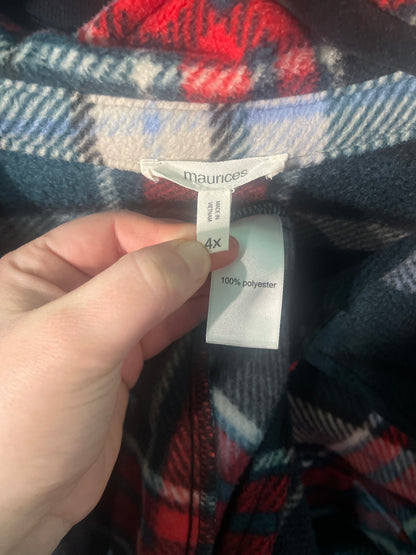 Green, Blue, Red w/ White Plaid Shacket