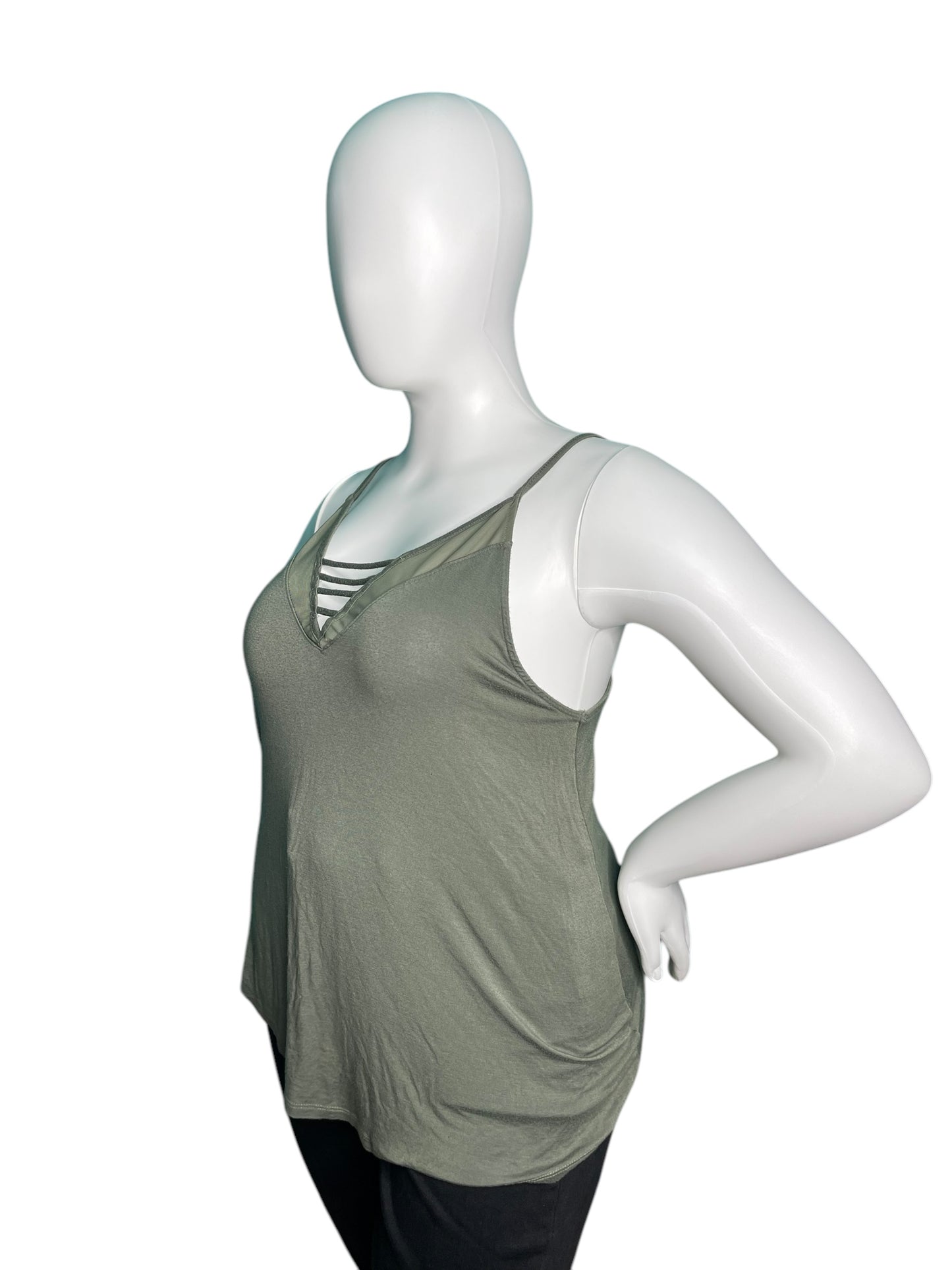 Olive Green Spaghetti Strap Top